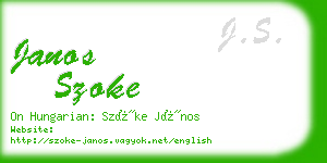 janos szoke business card